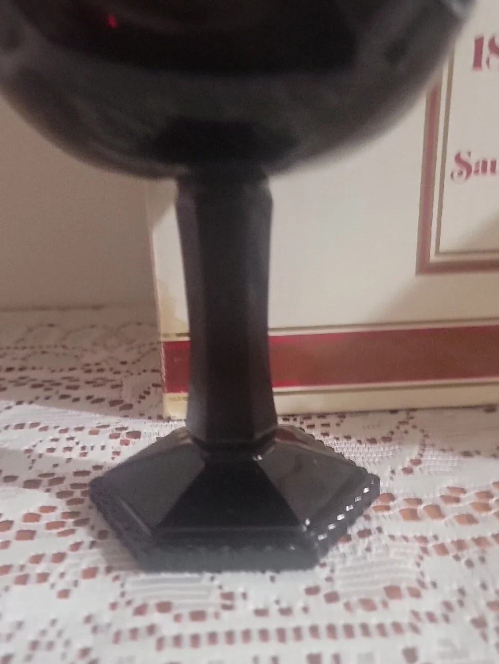 Avon Cape Cod Collection Saucer Champagne Glasses - Deep Ruby With Box